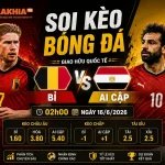 Soi Kèo Bóng Đá Bỉ vs Ai Cập, 02h00 Ngày 16/6/2026