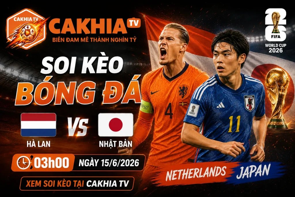 Soi Kèo Bóng Đá Hà Lan vs Nhật Bản, 03h00 Ngày 15/6/2026