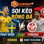 Soi Kèo Bóng Đá Thụy Điển vs Tunisia, 09h00 Ngày 15/6/2026