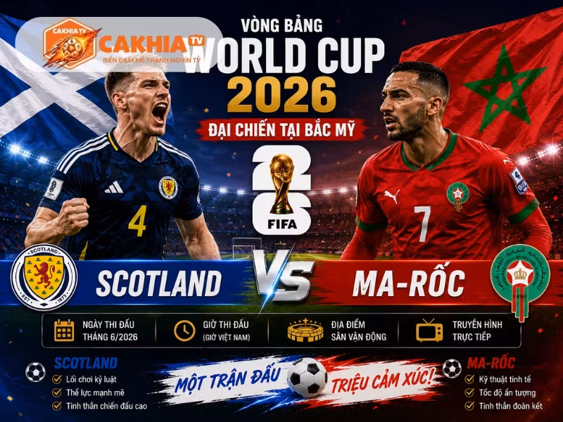 Soi Kèo Bóng Đá Scotland vs Ma-rốc, 05h00 Ngày 20/6/2026