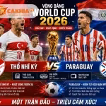 Soi Kèo Bóng Đá Thổ Nhĩ Kỳ vs Paraguay